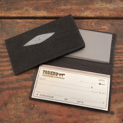 Stingray black checkbook - black,