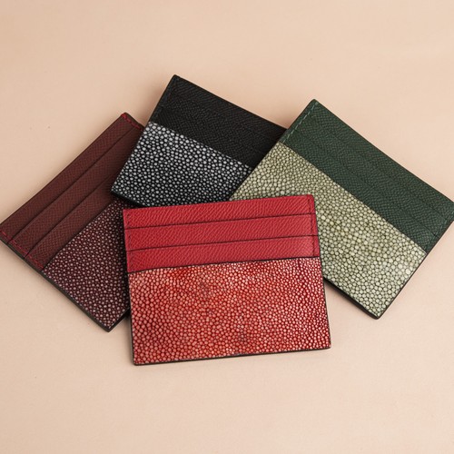 Stingray leather card holder - stingray,